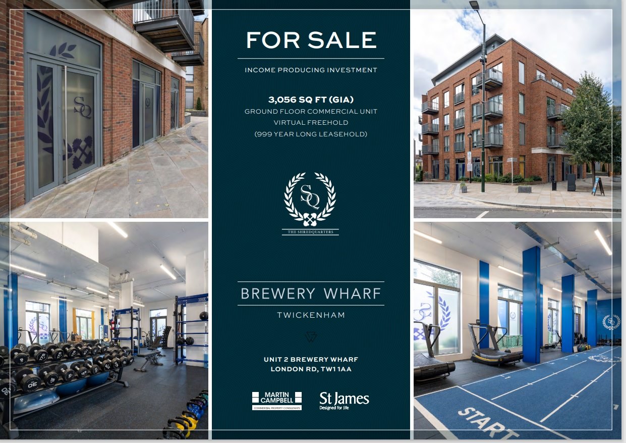 Income Producing Investment, Unit 2, Brewery Wharf, London Road, Twickenham, TW1 1AA